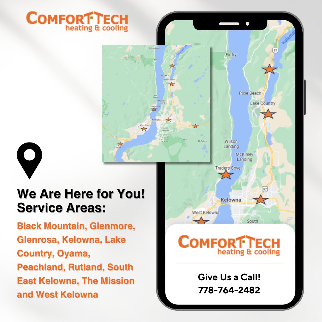 Experience superior comfort in Kelowna & the Central Okanagan with Comfort Tech Heating & Cooling!

Stay cozy and cool with our exceptional services in the heart of beautiful British Columbia.

#ComfortTechHVAC #Kelowna #CentralOkanagan #SuperiorComfort