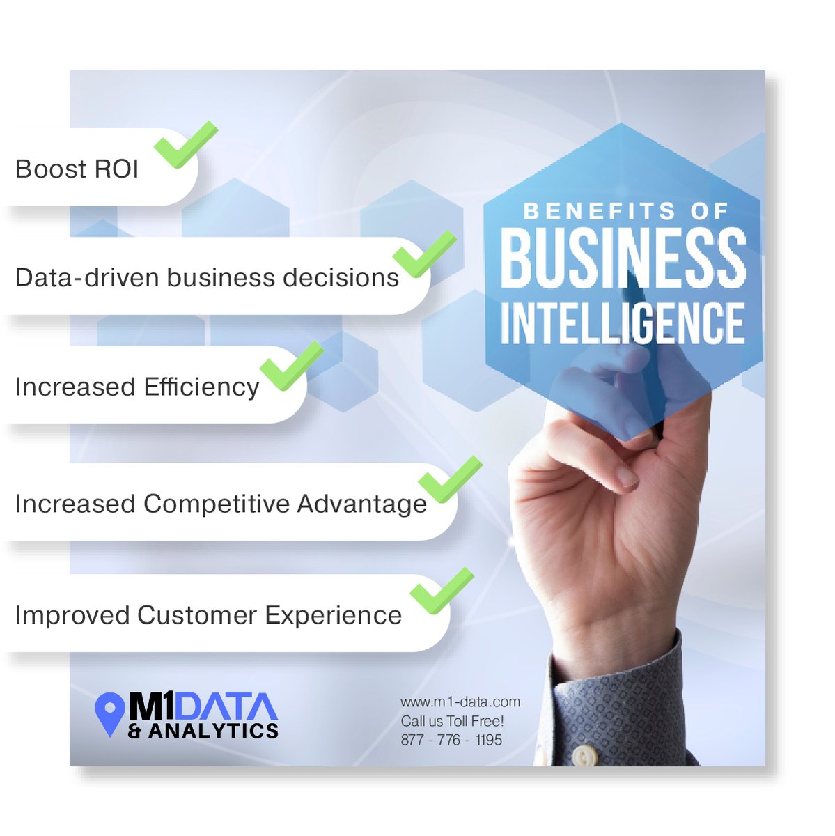 M1Data's tweet photo. With BI, your business is empowered with improved actionable data and enables you to get more insights into trends that you can integrate well with your business planning strategy.

#Businessintelligence #M1Data #data #analytics #DaaS https://t.co/nyp0KnutV3