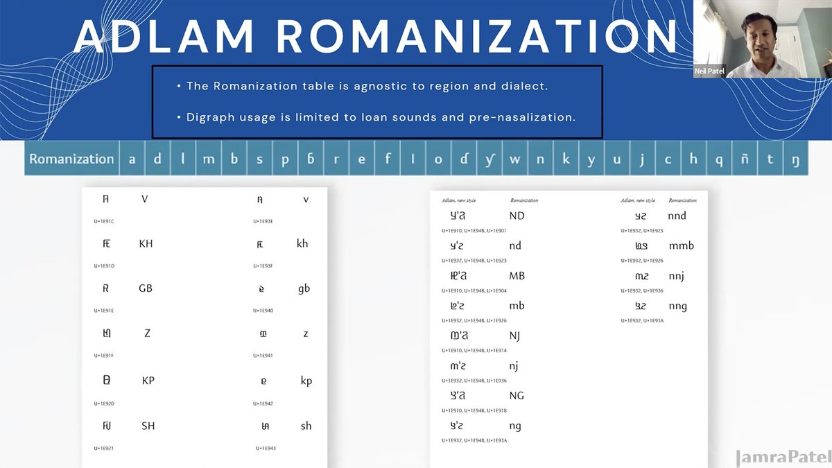 Neil gave a workshop in the “ADLaM Romanization for Library Cataloging” webinar by <a href="/librarycongress/">Library of Congress</a> and <a href="/ALALibrary/">American Library Association</a>. The video is online here: tinyurl.com/mun57p8t
Neil’s workshop, “Technological Tools: Development and Demonstrations,” is at 22:52 – 36:16.