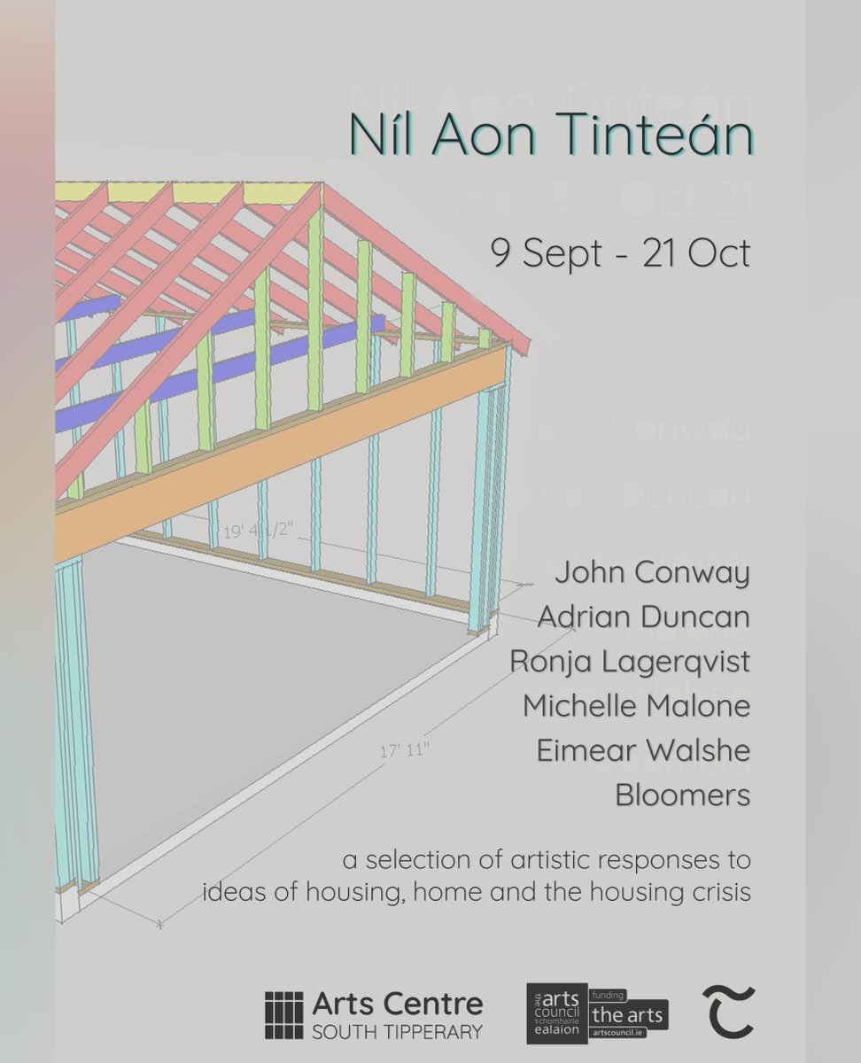 Coming Soon @STAC - Níl Aon Tinteán September 9th - October 21st - Featuring work by ‍John Conway, Adrian Duncan, Ronja Lagerqvist, Michelle Malone, Eimear Walshe and Bloomers - artist led publishing collective. - Visit: southtippartscentre.ie/events/nil-aon…