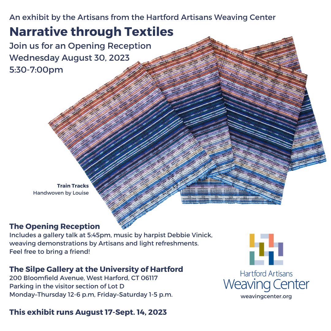 HASGalleries's tweet image. Opening reception tomorrow night for Narrative through Textiles exhibit!! Join us 5:30-7:00 pm in Silpe 

 #GalleryOpening #ContemporaryArt #ArtCommunity #TextileDesign #CreativeExpression #ArtExhibit #NarrativeThroughTextiles #OpeningReception #TextileArt #SilpeGallery