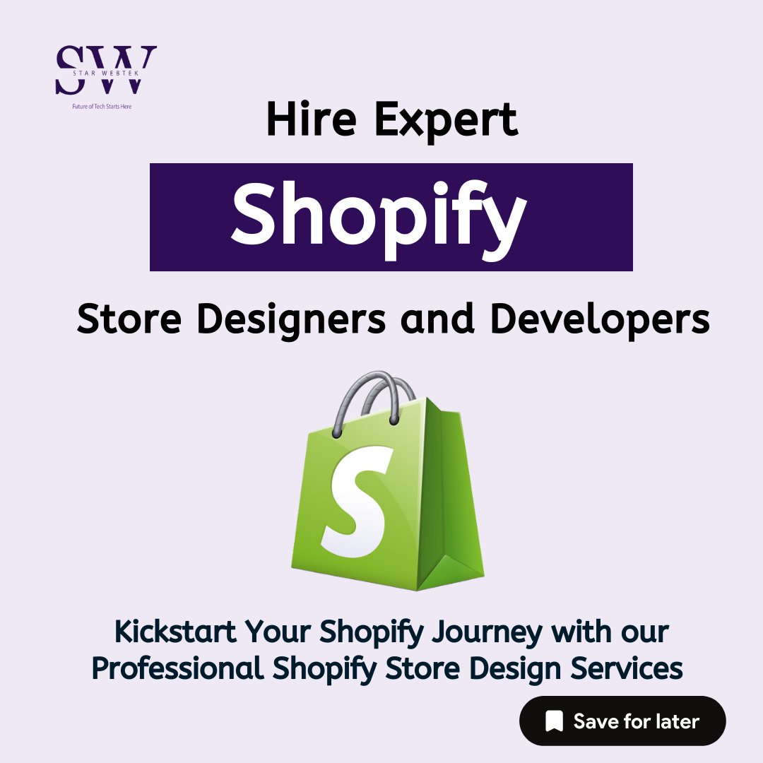 shivam913152's tweet image. 🚀 Elevate Your Online Business with Stunning Shopify Store Design services ! 🛍️

#shopify #shopifystoredesign #shopifydevelopment #shopifydevelopmentservices #shopifydeveloper #starwebtek