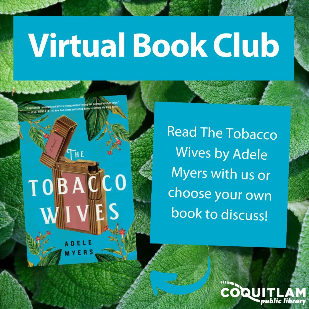 Join our Virtual Book Club this Sept 25 from 7–8pm online! We’ll discuss “The Tobacco Wives” by @adelejam. Set in 1946, this story follows a young seamstress who uncovers dangerous truths about Big Tobacco ruling the American South. For more info, open the replies below 👇