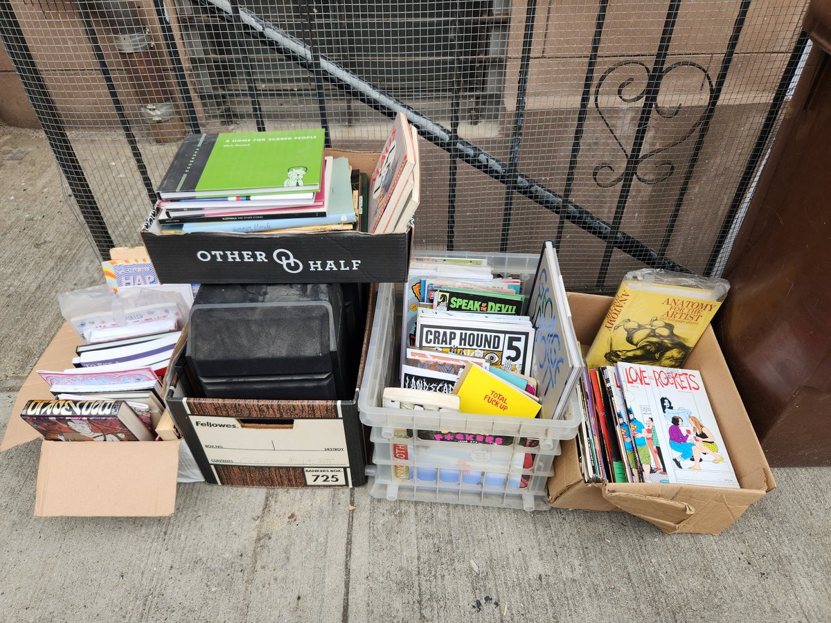 Hey NYCers, there is an increasingly huge pile of really great comics on the block where the Centre Street Other Half is. Practically none of it is junk, I just have to be realistic about our move. Come check it out over the next few days, and tell yer friends!