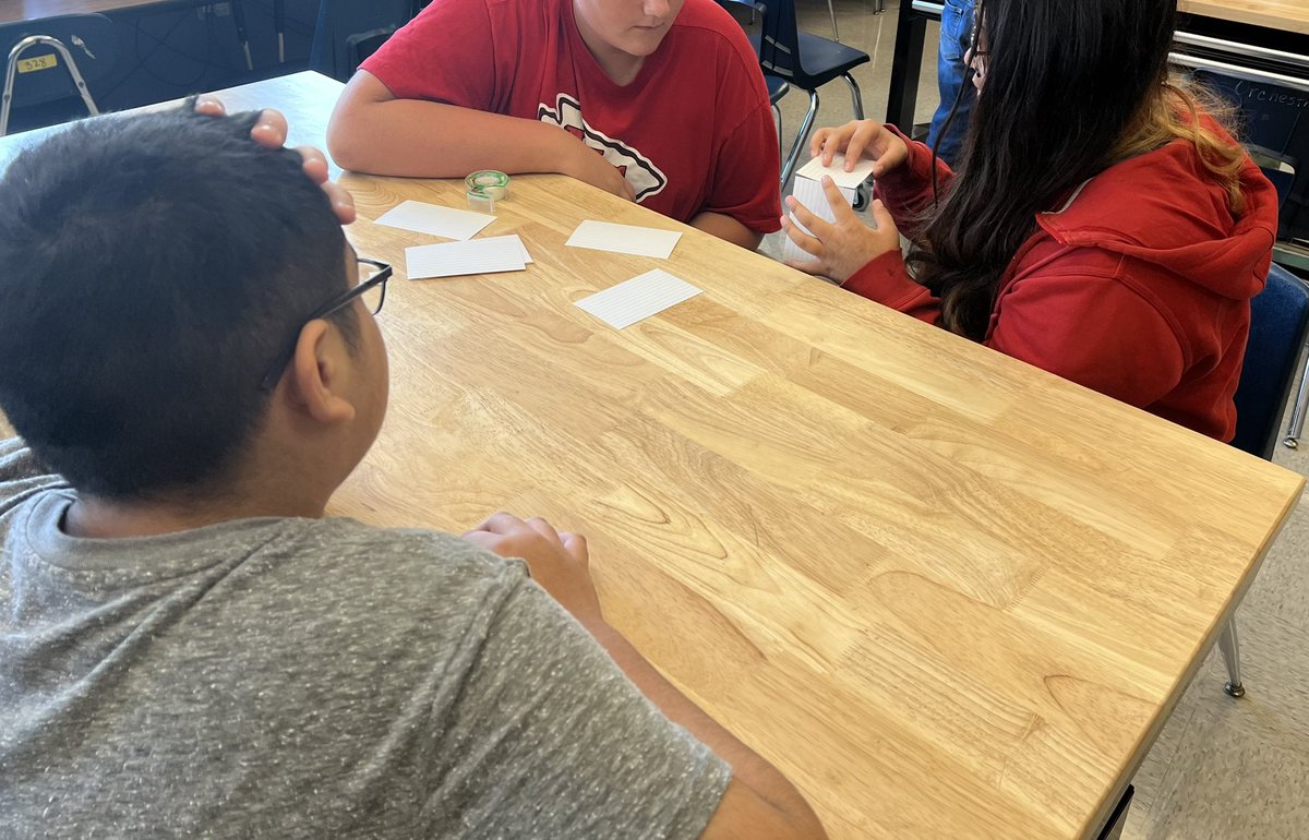 johnewoodward's tweet photo. STEM challenge in Mrs. Brown’s class today. Build the tallest index card tower that will hold a balloon. @TempleISD @TravisTISD @maribet38058796  #tisdSTEM https://t.co/FUDULYslLB