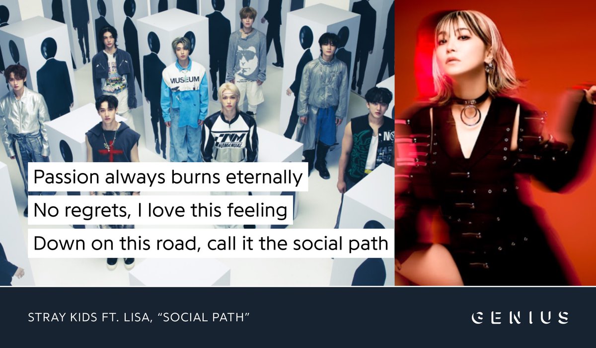 Stray Kids (<a href="/Stray_Kids/">Stray Kids</a>) pair up with Japanese singer LiSA (<a href="/LiSA_OLiVE/">LiSA</a>), the name behind some of the biggest Anisong hits for their latest Japanese single “Social Path”! Check out the lyrics to their inspiring new track on Genius now!

#SKZ_SocialPath_featLiSA <a href="/JPNGenius/">Genius Japan</a> 

🔗