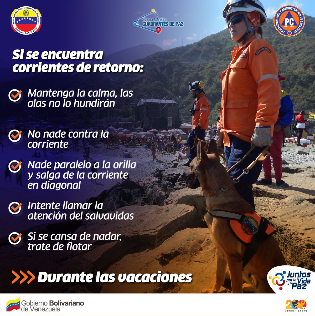#29Ago | 🔸 Recomendaciones y medidas de prevención de <a href="/PCivil_Ve/">Protección Civil</a> en estas vacaciones 👇🏾
#JuntosPorLaVidaYLaPaz

#PuebloRompeCensura