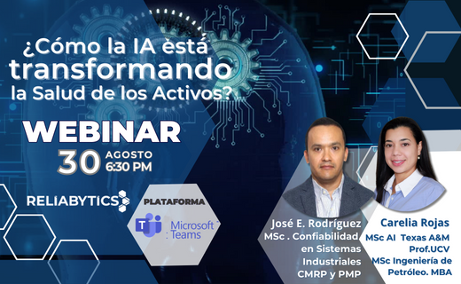 reliabytics's tweet photo. Inscríbete en el #Webinar: 

Este #30Ago estaremos compartiendo ¿Cómo la #IA está transformando la salud de #activos?
Entérate cómo construir un #Score de #Salud con #Mantenimiento predictivo y más...

Link de Registro: https://t.co/Bgg2HamoTA

#Reliabytics #GestionAgildeActivos https://t.co/CKr4ymX5b0