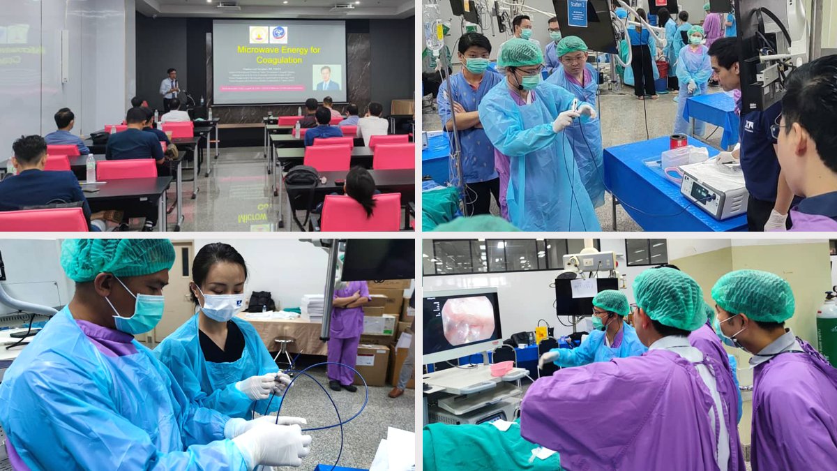 CreoEndoscopy's tweet photo. 📸 Captivating snapshots from immersive #Endoscopist training at King Chulalongkorn Hospital! 🌏 12 skilled trainees from across the APAC region honed their skills &amp; learned advanced techniques with #CROMA and #SpeedboatInject in a transformative hands-on experience! https://t.co/Shof1SOUT9