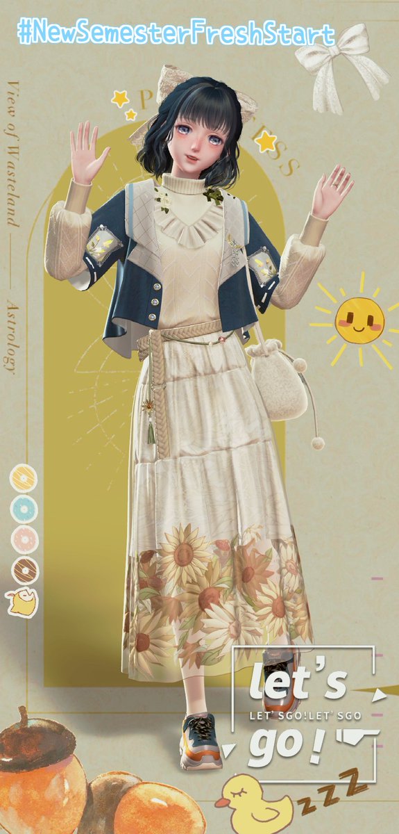 Ariafrom0's tweet image. #NewSemesterFreshStart @ShiningNikki_SN 
ID : 3000137842
I would be more likely wearing this during one of my university days, but specifically during the first days. After that, it&apos;s sweaters and trousers for me 😶‍🌫️