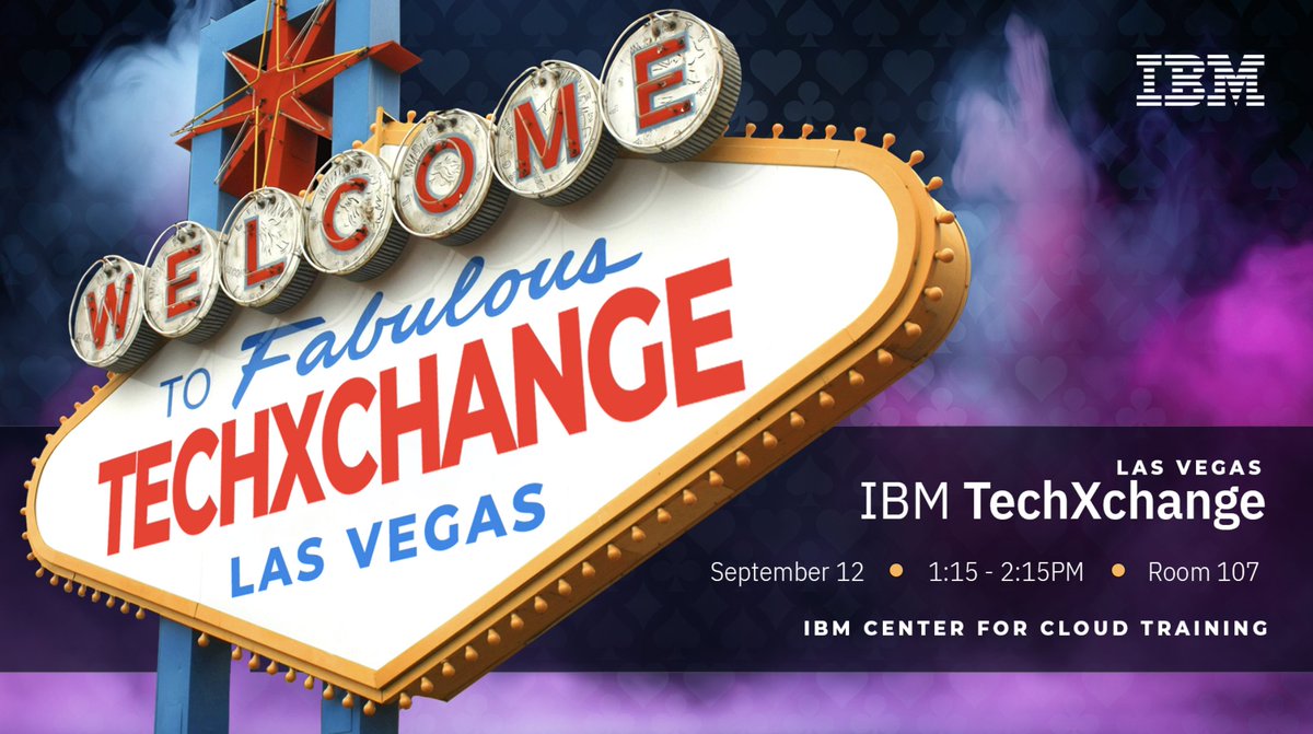 natblaze's tweet photo. 2 weeks until IBM TechXchange Conference in Las Vegas! I will be speaking on Sep. 12 at 1:15. This certification is designed for a professional who may be new to Cloud and works with clients to help find solutions based on specific requirements. Register: https://t.co/APH4AJwtzS https://t.co/Fu1F2quQ5R