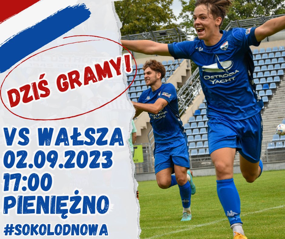 ❗️Dzień meczowy❗️
🏆 Klasa okręgowa Grupa 2
🆚 KS Wałsza Pieniężno
🕰️ 17:00
🏟️ Pieniężno, Braniewska 1
🏎️ Odległość z 3M19 - 88 km
🚆 Kto jedzie?
#SokolOdNowa