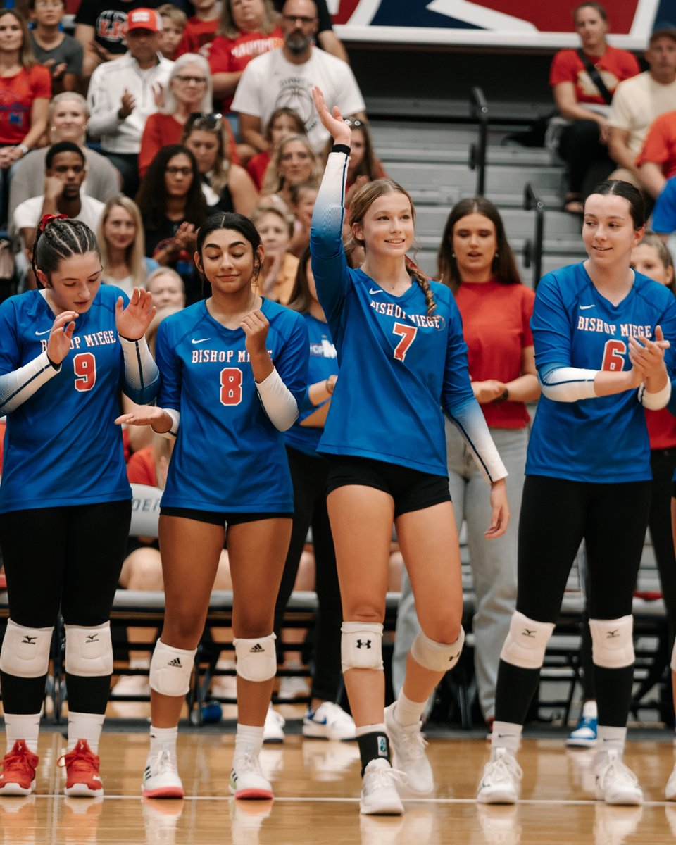 LanceLeMay's tweet photo. I am so proud of Georgia and Finley.  They made their varsity debut last weekend for Bishop Miege.  I can't wait to watch them play this season!  @BishopMiege_VB @dynastyvbc