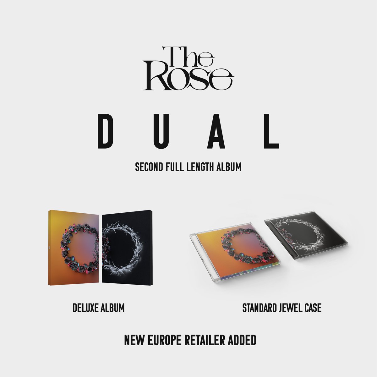 The Rose 더로즈 - [DUAL] Merchandise Release Schedule ▶︎ DUAL Vinyl The  Rosarium Premium Black Rose Presale 11.08.23 - 8 a.m. PT General Presale  11.10.23 - 8 a.m. PT ▶︎ Rosebuds Plushies