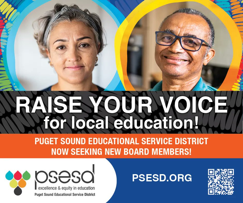 PSESD's tweet photo. Now’s your chance to raise your voice for academic excellence! @PSESD is currently seeking diverse and dedicated community members to join its Board of Directors. Please visit https://t.co/MKVinQubh5 to apply or to learn more. #WAedu #SchoolBoard #PSESD https://t.co/t72eYDSWUD