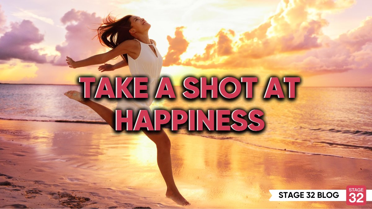 Stage32's tweet image. The truth is that we all want happiness, yet it often illudes us. Why? Because we are not taught the skill of being happy. Learn how you, as a creative, can "Take A Shot At Happiness" in today's blog!
bit.ly/3PdJxrW 
#ScreenwritingTwitter #writertips #inspiration #happy