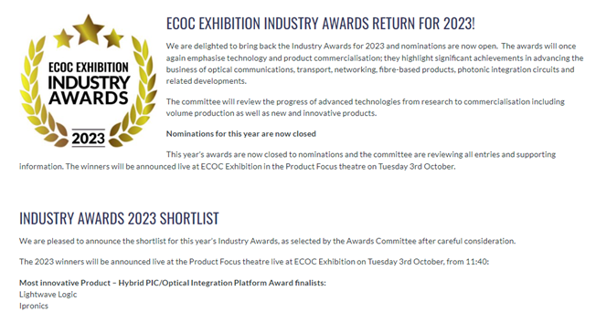 iPronics's tweet image. Exciting news!
@iPronics has been selected as a finalist for the Most Innovative Product - Hybrid  PIC/Optical Integration Platform Award at @ECOC_Exhibition
This achievement underscores our commitment to pushing the boundaries of photonics technology.
#programmablephotonics