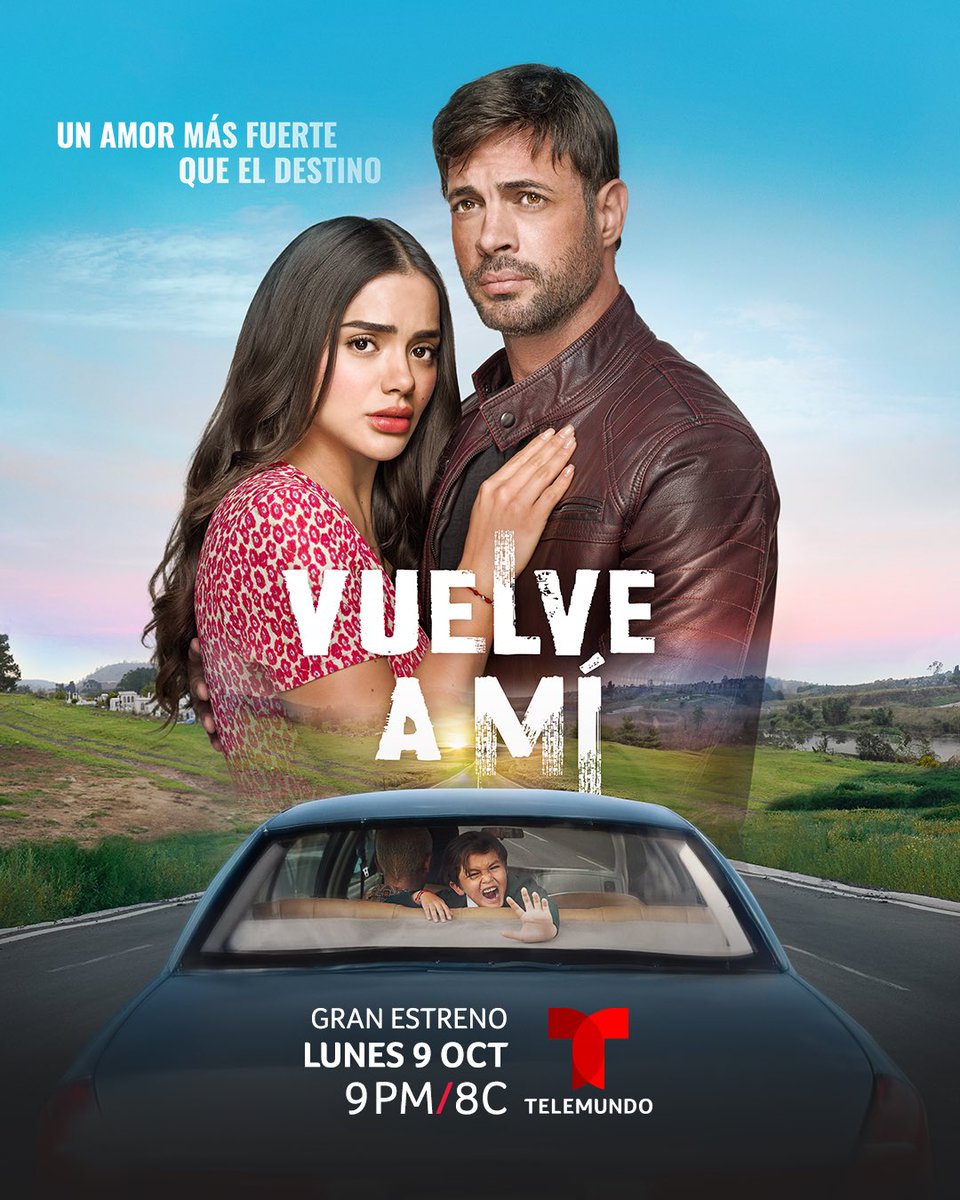Pôster oficial de #VuelveAMí protagonizada por William Levy e Samadhi Zendejas.

A telenovela estreia dia 9 de outubro nos EUA pela Telemundo, marcando a volta das produções originais do canal.