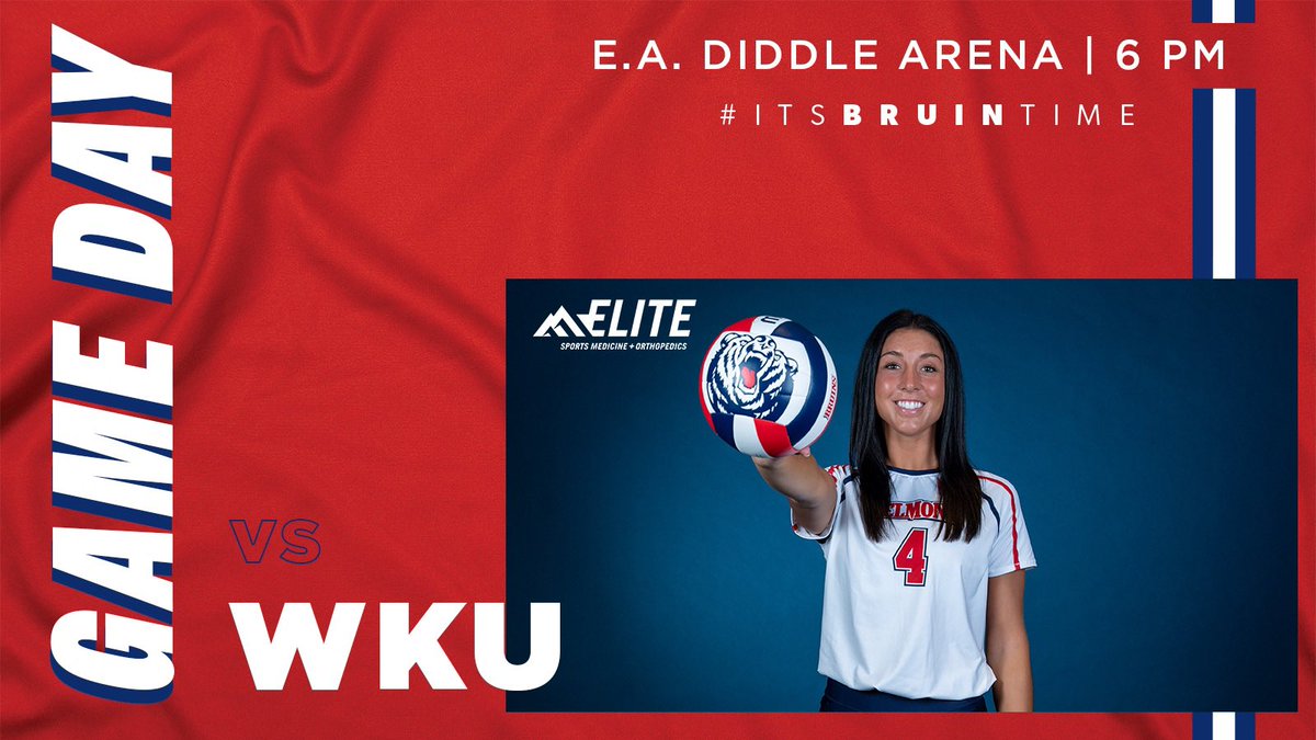 BelmontVB's tweet photo. On the road again! Tune in for tonight’s matchup against WKU ⬇️ 

🆚  Western Kentucky 
⏰  6 p.m. CT
📺  https://t.co/46VBj9xRid
📊  https://t.co/xxJRBATu1P

#ItsBruinTime https://t.co/AvFssU5hQ6
