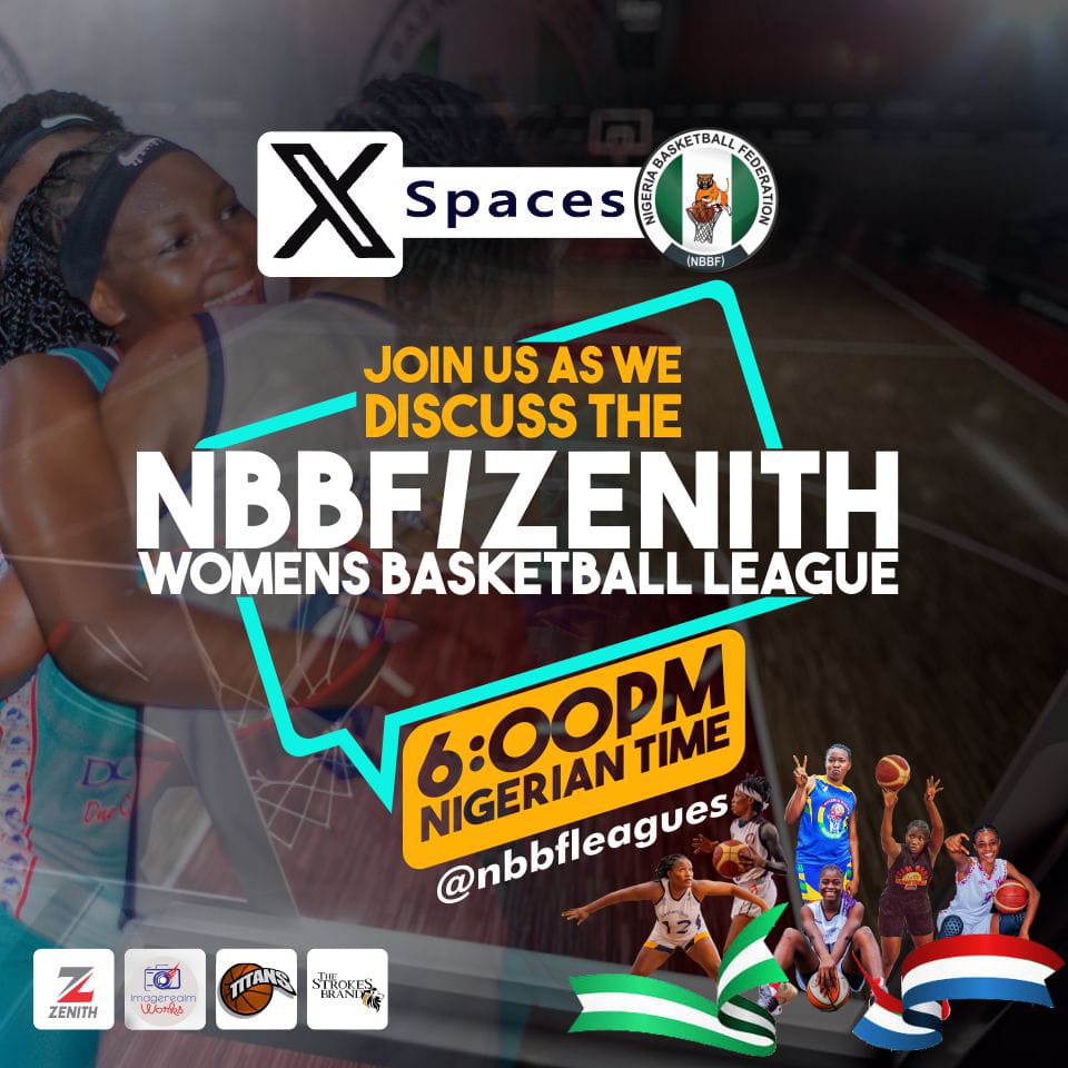 Hello people.

We are having our first ever #XSpace tomorrow to discuss the just concluded Women Elite Basketball League.

Time: 6pm

Be on the look out for the scheduled space from <a href="/nbbfonline/">#NBBF</a>!

Invite your friends!

#ZenithWomensBBall2023