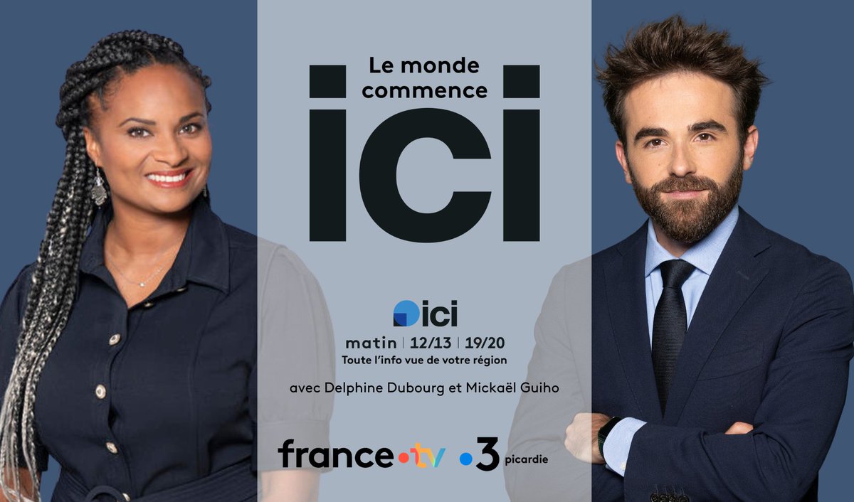 💡📺A partir du 4 septembre l'info commence #ici sur <a href="/F3Picardie/">France 3 Picardie</a> 
Retrouvez les nouvelles éditions d'info ICI 12/13 et ICI 19/20 de l'info locale, régionale mais aussi nationale et internationale 
<a href="/DelphineDubourg/">Delphine Dubourg</a> <a href="/MickaelGuiho/">Mickaël Guiho</a>
