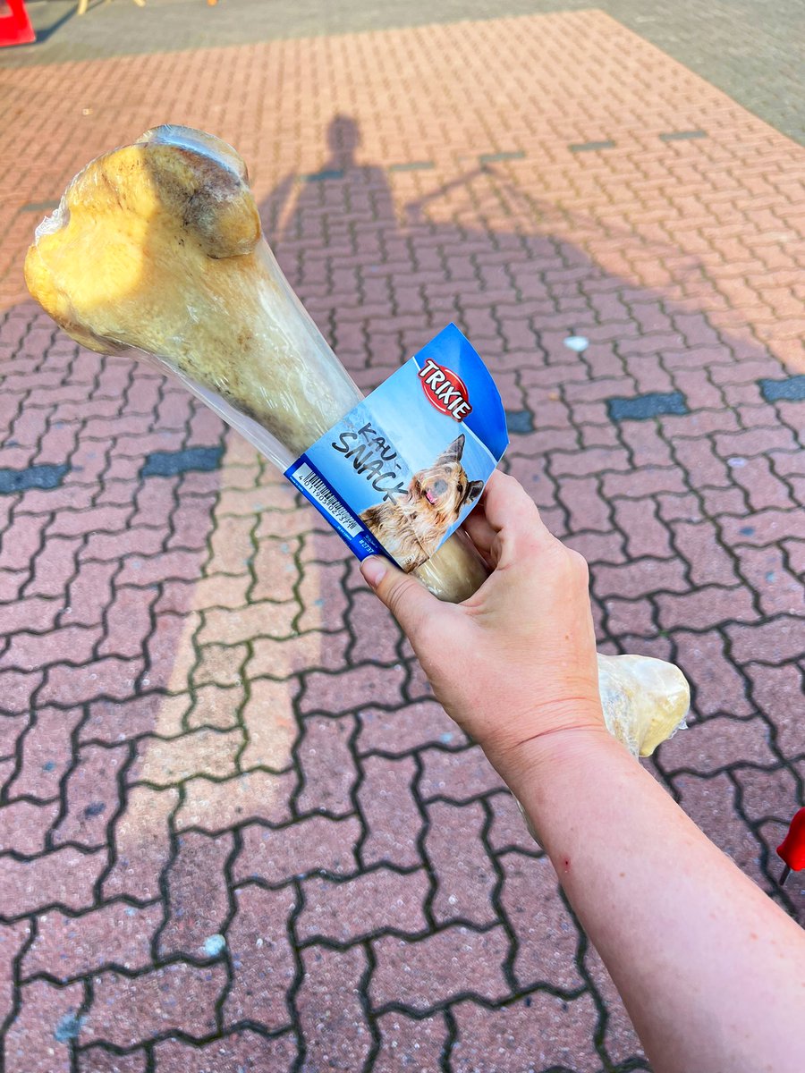 Klarambole's tweet photo. Hab dem Hund ne Kleinigkeit zum Knabbern gekauft. https://t.co/3jAonNyQpR