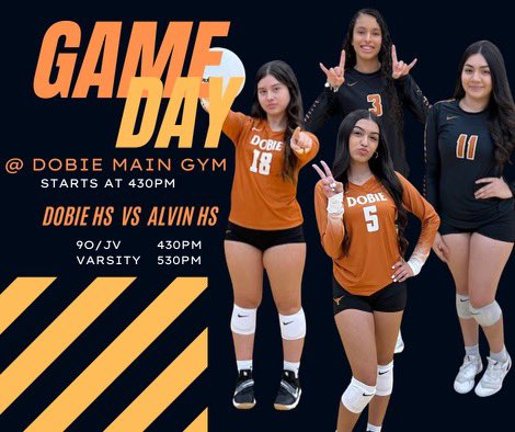HOME GAME! Come out and support your Horns!!! 🧡🤘🏼🏐 #dobiepride