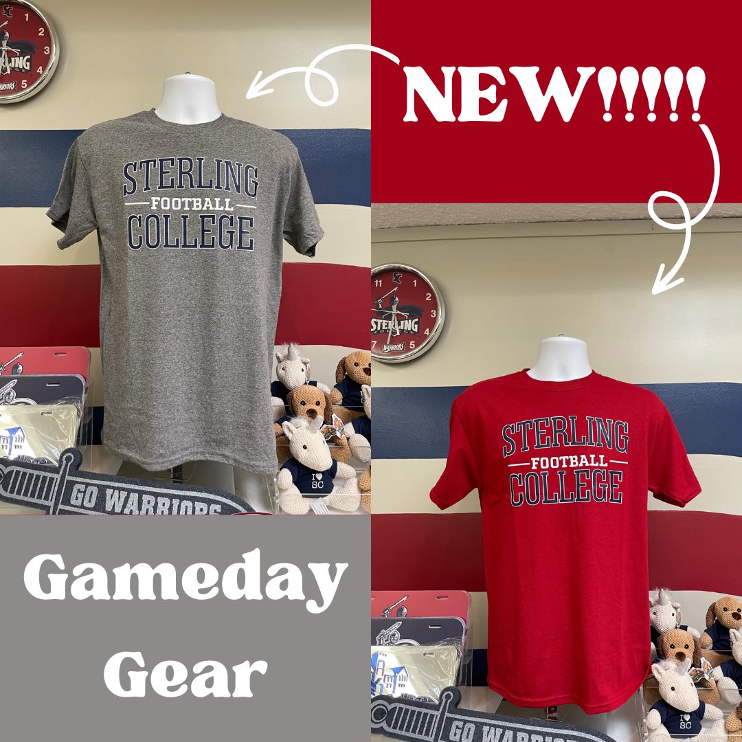 SCWarriorWear's tweet photo. In case you haven’t heard… 🤔 We have our first home game this weekend! 🏈🎉 Stop by and grab some of our new gameday gear this week! ❤️💙 #SwordsUp ⚔️ https://t.co/yLMyLaurkC
