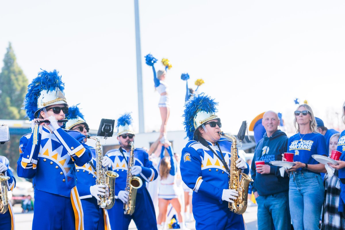 SJSUBands's tweet photo. We're excited to return for tailgating this Sunday! Get to the game early so you don't miss out on the pregame festivities!
#BBitB | #FuelTheBand https://t.co/z0OZC7xiEE