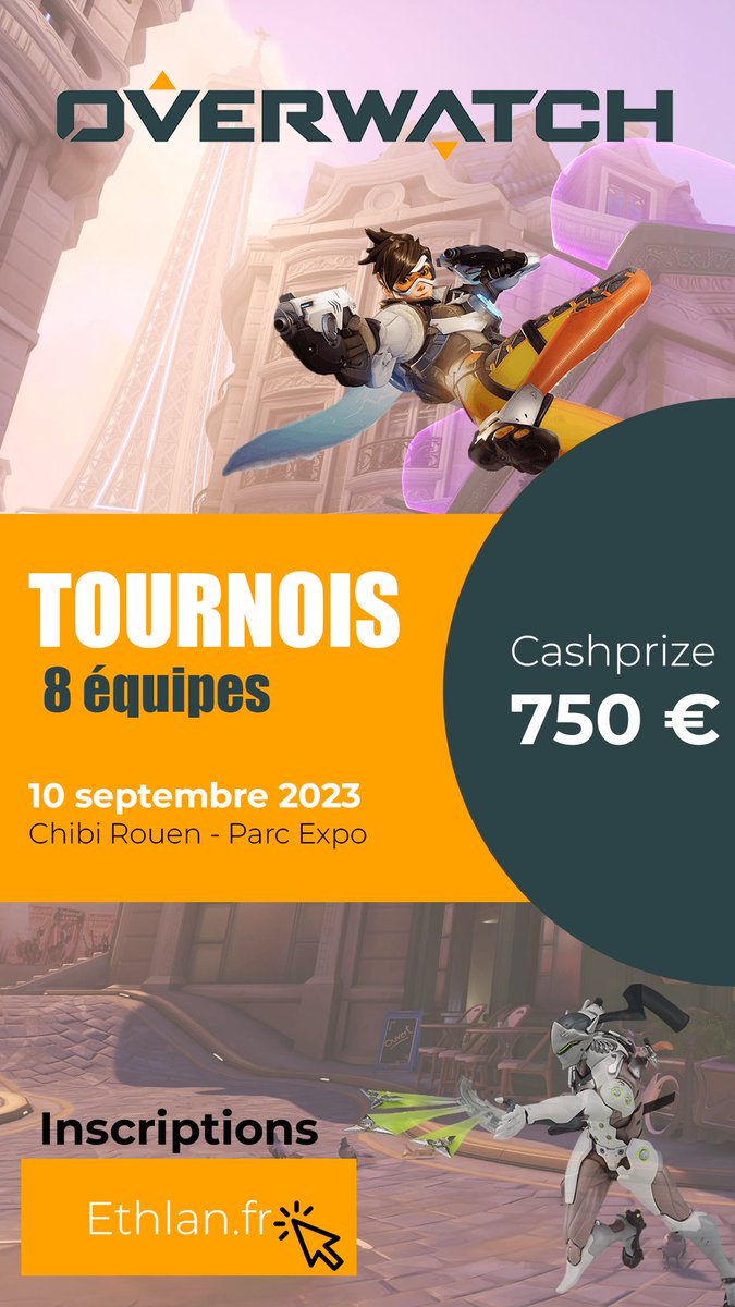 10 septembre : Tournois Overwatch 2 à la Chibi Rouen !  
Inscriptions sur notre site web :D 

7 places encore disponibles