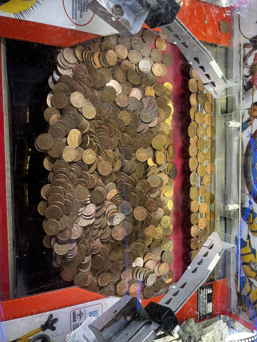 Hard times at amusement arcades - no money for the cheap toys…