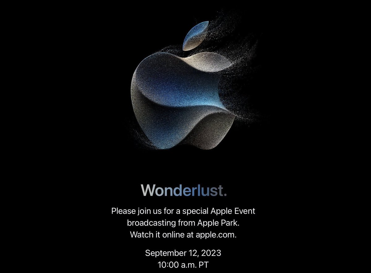 algoritmo__tech's tweet photo. ¡HABEMUS EVENTO! 🚨🚨🚨 El 12 de septiembre es el día elegido para la presentación del nuevo y aclamado #iPhone15Pro  ¿Quien está emocionado? Porqué yo si 😏 #appleevent https://t.co/HXK0n7uebx
