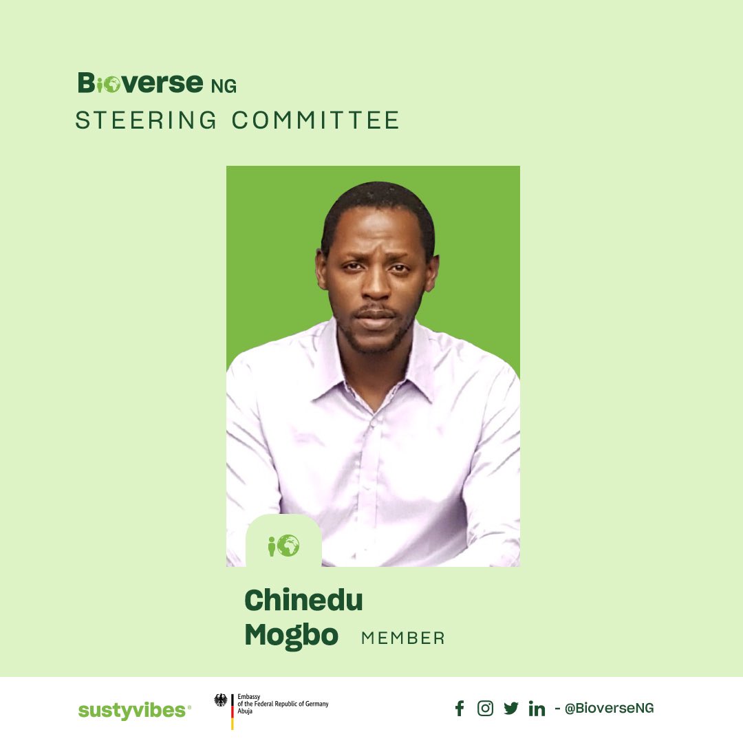 BioverseNG's tweet photo. We are excited to announce Chinedu Mogbo as a steering committee member for our Bioverse NG project.
#BioverseNG #sustyvibes #biodiversity #ProjectSteeringCommittee https://t.co/lsafB96vfd