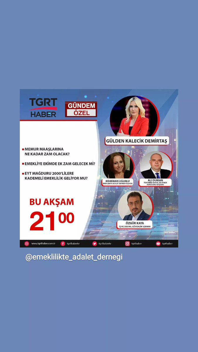 <a href="/KalecikGulden/">Gülden Kalecik</a> <a href="/mihribanugurluu/">Mihriban UĞURLU ⚖️</a> Emadder ailesi ve değerli yönetimde  katkıda  bulunan  herkese tesekkurler <a href="/KalecikGulden/">Gülden Kalecik</a> 
<a href="/aliduman_ads/">ALİ DUMAN</a>  
<a href="/ozgurkayaaa/">özgür kaya</a> 
<a href="/mihribanugurluu/">Mihriban UĞURLU ⚖️</a>
<a href="/tgrthabertv/">TGRT HABER</a>
#Kademe2000LerinHakkıdır #AliDumanMihribanUğurluTgrt2100