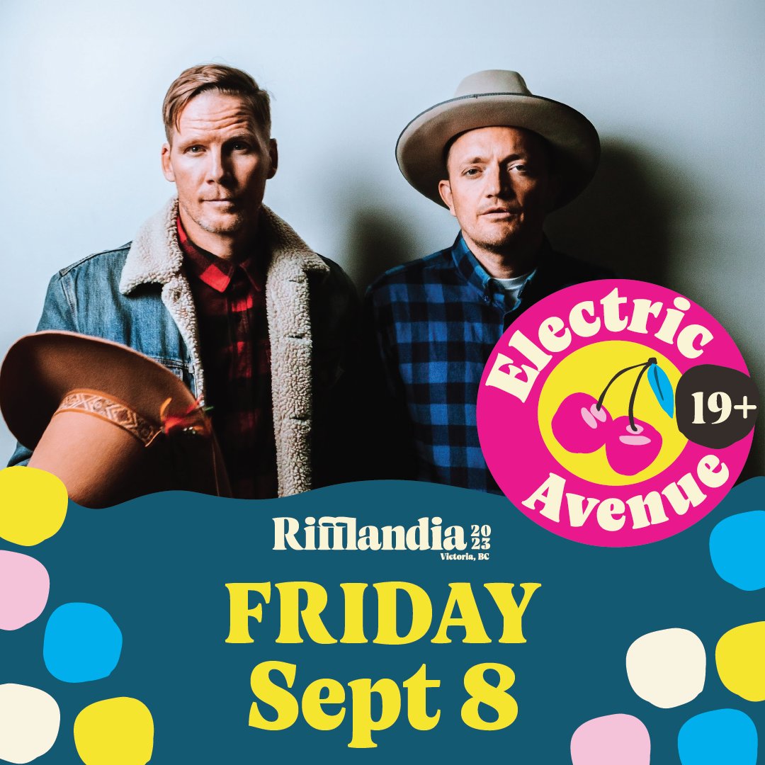 West coast friends; the schedule for @Rifflandia🍒is now live on the app. Catch us at the Dome stage Fri Sept 8. Tickets at rifflandia.com. #SeptemberForever #Riff2023 #RifflandiaFestival