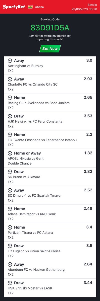 biggreenodds's tweet photo. 13 GAMES - 600k ODDS
30th - 31st || #BIGODDSONLY
β’ 83D91D5A - π¬ππ₯·β½οΈ
Edit & Flex βοΈ
β’NB I removed the draw games and staked as well as flexedβΌοΈ. Letβs get to this millionβΌοΈβ
π₯
@Kingkuti_ @Julius_Chinwe https://t.co/3a8HXqVbyr