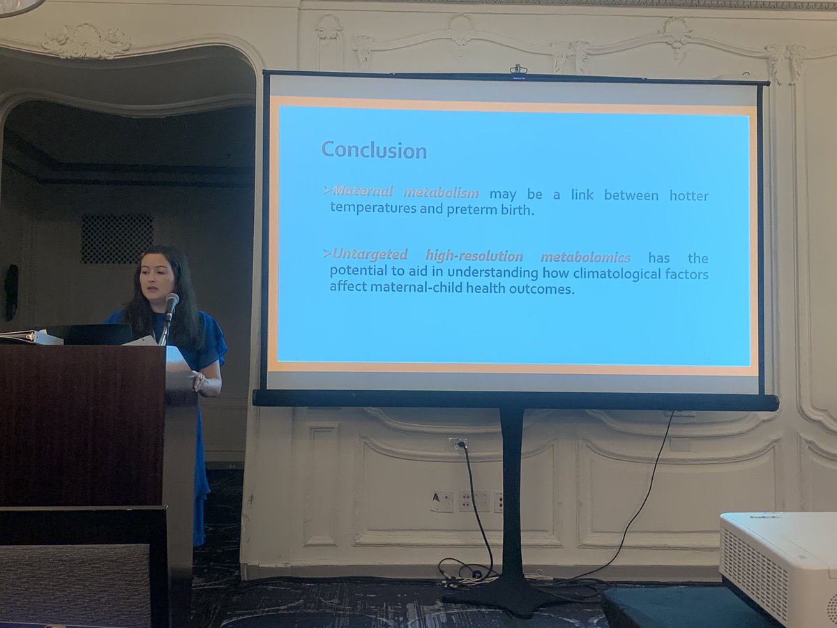 donghai_liang's tweet photo. Fantastic #ISES2023 presentation from @EmoryRollins @laneygradschool PhD student @KaitTaibl on the first #MWAS study on the impact of #HeatExposure on #PretermBirth. Via #metabolomics, we explored potential effects and mechanisms linking #climatechange & #MaternalAndChildHealth https://t.co/6yedTvlPE2