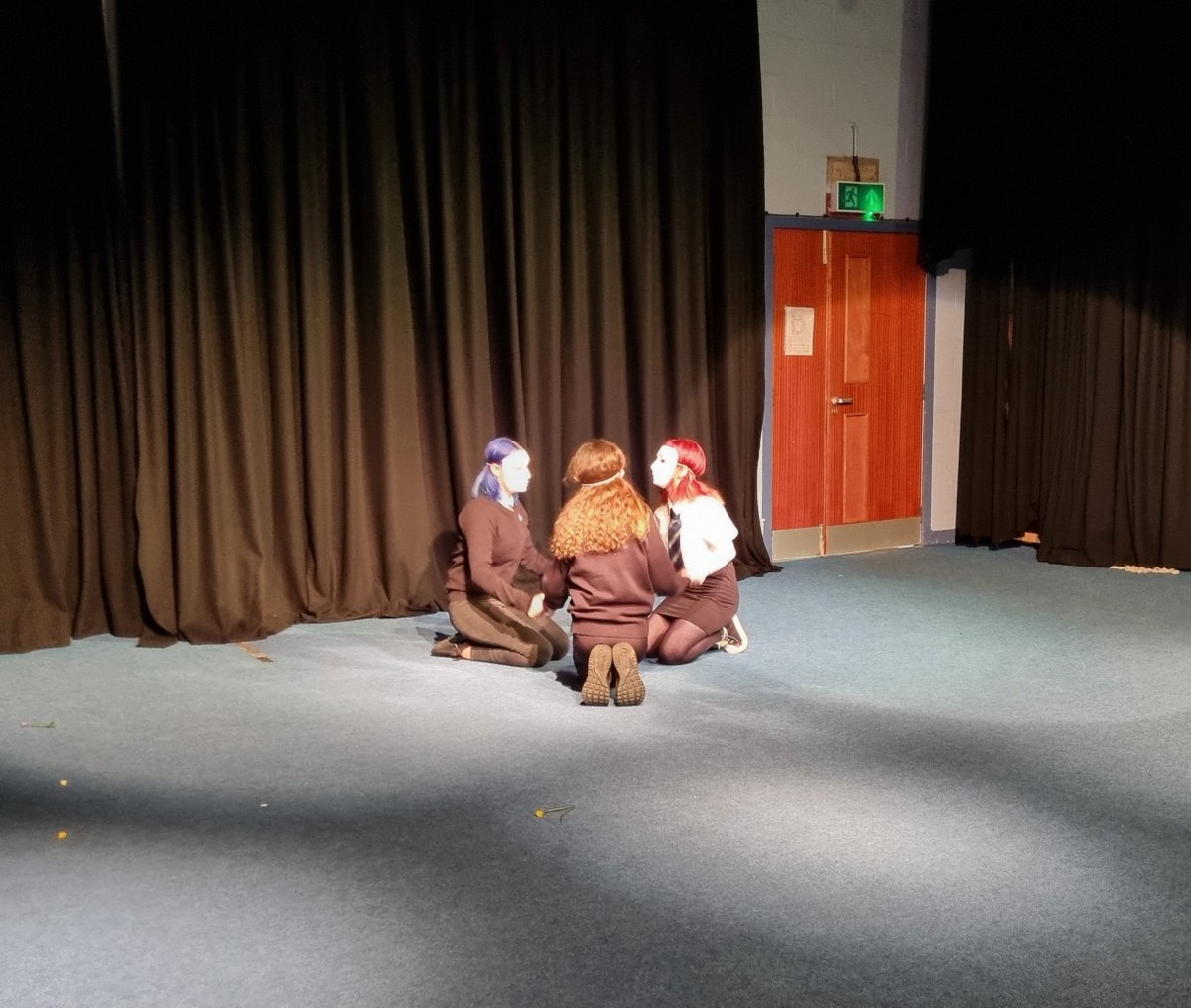 MintlawCreative's tweet photo. S3 Drama exploring Greek theatre and masks. They are currently working on storytelling through movement. https://t.co/OJ327nmnko