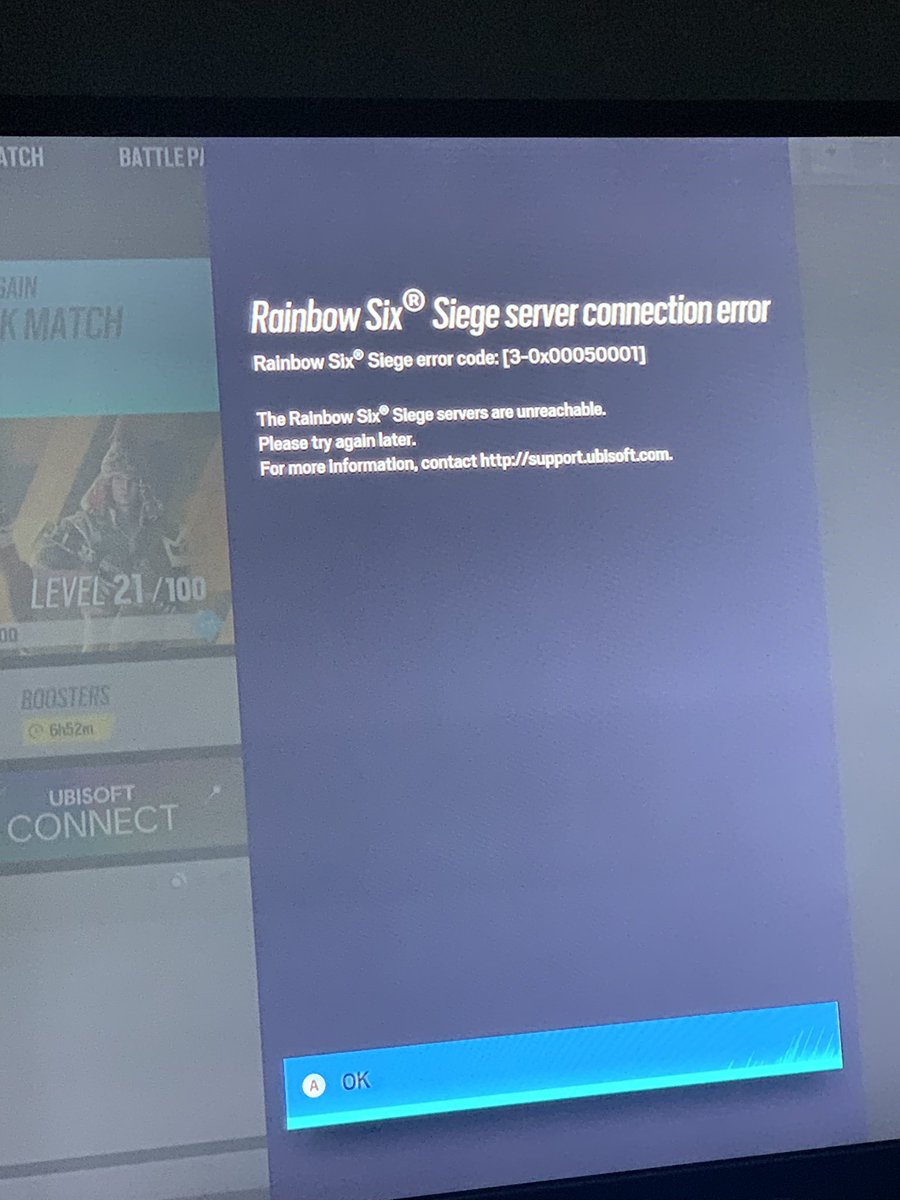 DJRyanEvan's tweet photo. @UbisoftSupport  so you guys updated the game but now I can’t load into quick match or unranked. Fix ur game https://t.co/vEb0Uy0vpm