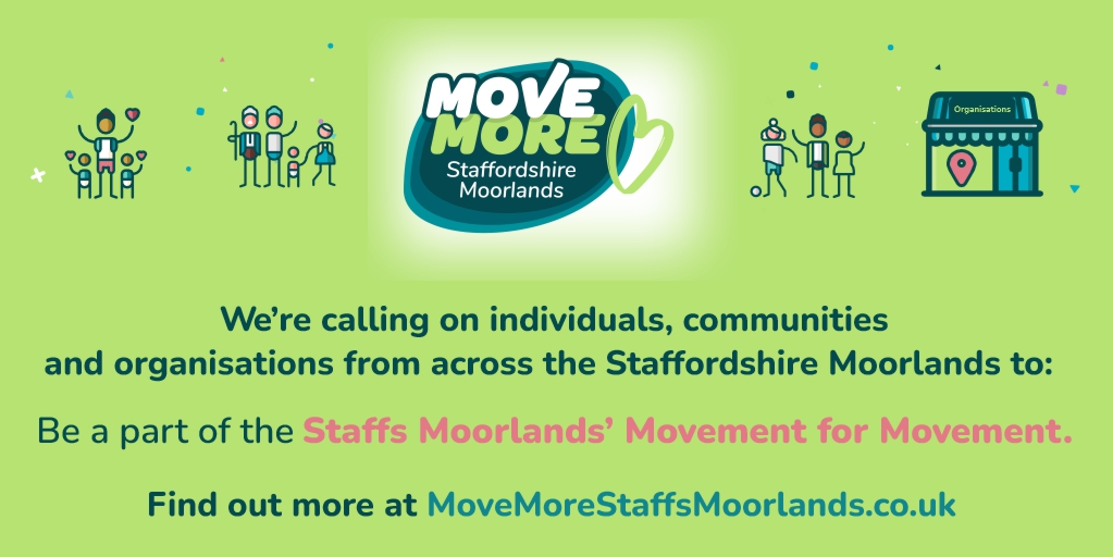 #MoveMoreStaffsMoorlands is Staffs Moorlands Movement for Movement 🚶‍♂️🫶
We work with communities to find out what matters to them supporting to create positive change ⛹️‍♂️✨
Read the strategy to find out more and get involved ⬇️

movemorestaffsmoorlands.co.uk