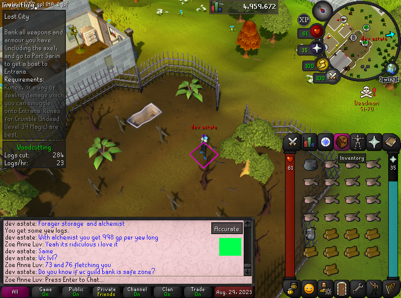 LuvOsrs's tweet photo. Day 4 DMM - 51-70 Bracket - Current Stats
Slow and Steady! I WILL be in top 1k Total Level rank by days end! :D https://t.co/wbLcnZ2ZFm
