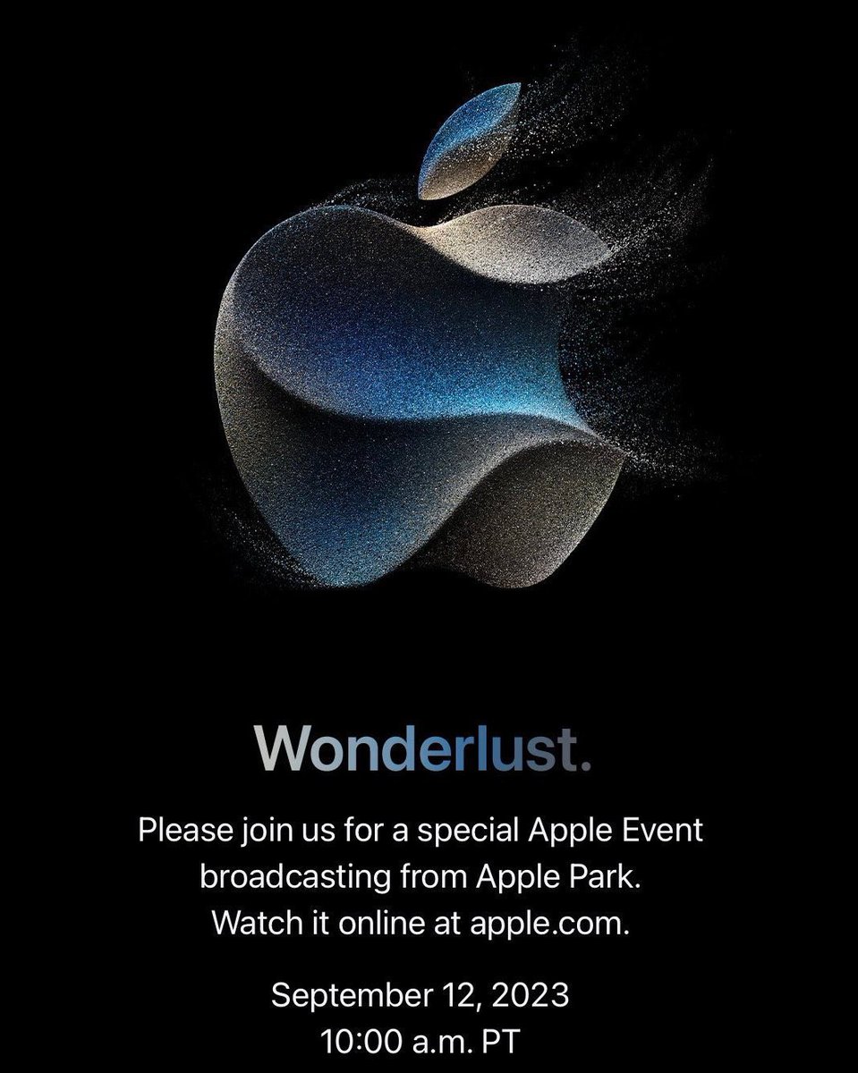 #Apple #AppleEvent 

the Apple event will be held on September 12th 🔥