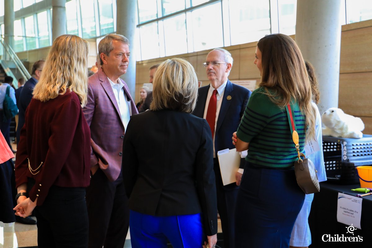 We kicked off today's @CHRI_ResearchNE Pediatric Cancer Research Symposium with a panel on public-private collaborations for improving pediatric cancer prevention & outcomes in NE, with Gov. Jim Pillen, @unmc Chancellor @jeffreypgold and Children’s President & CEO Chanda Chacón.