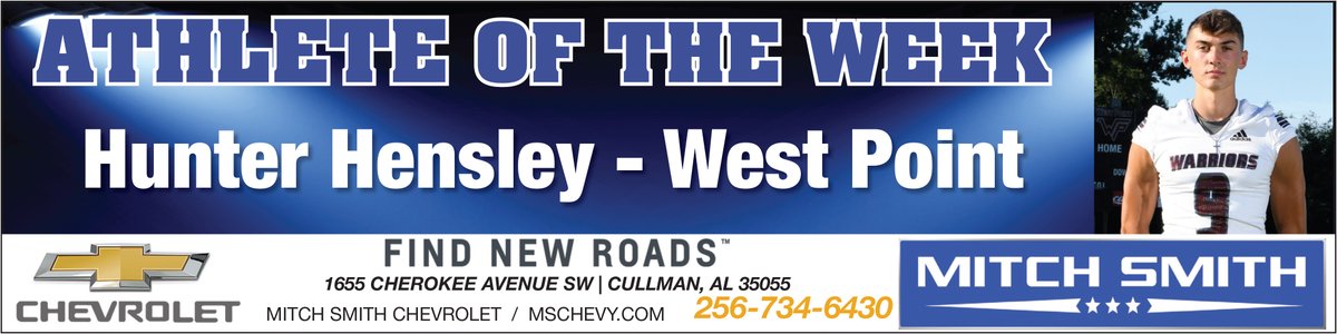 winfreyjake's tweet photo. PREP SPORTS: West Point’s Hensley named Athlete of the Week
https://t.co/bwx3UHYr63 https://t.co/qFVMl5XEwn