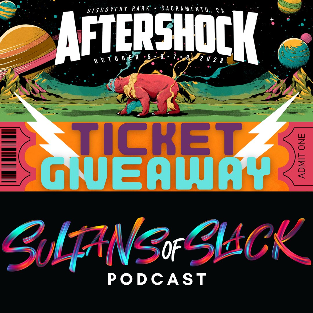 The giveaway is for ONE pair of Aftershock Weekend GA Passes!

How to enter:

🫂 - Follow <a href="/SultansOfSlack/">Sultans of Slack Podcast</a> 
♻️ - Repost this tweet.
📸 - Screenshot in the comments of proof that you are following Sultans of Slack wherever you stream Podcasts.

Winner will be announced 9/5/2023