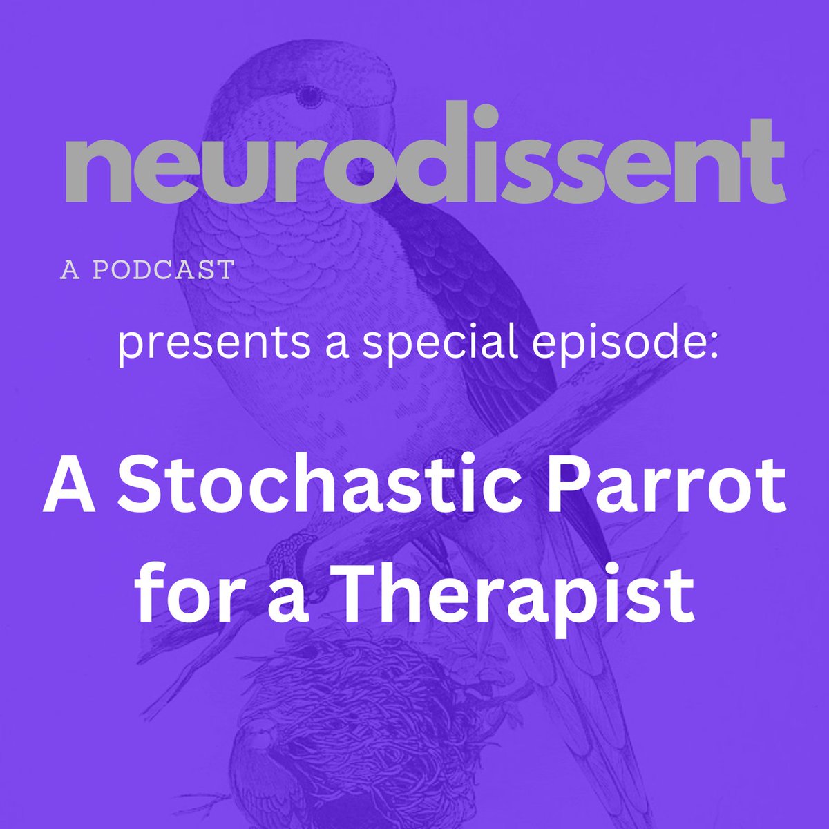 The latest episode of neurodissent is a special episode for the Big Rhetorical Podcast Carnival! 

Check out our episode "A Stochastic Parrot for a Therapist" now!

Details here -- nsubtirelu.com/a-stochastic-p…