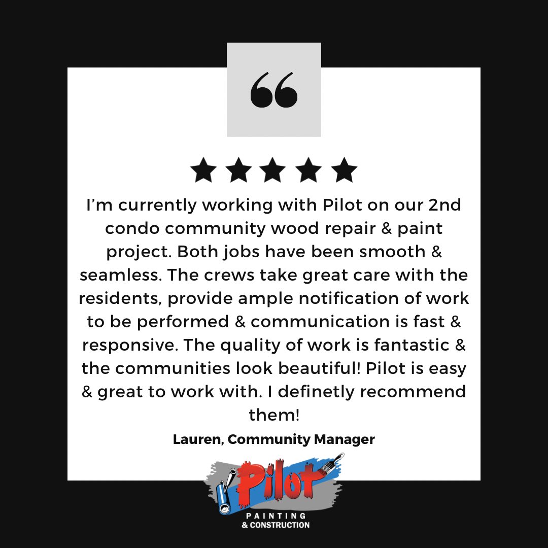pilotpainting's tweet photo. It’s a 5⭐️ kind of day! Happy Tuesday! #googlereview #testimonial #pilotpainting #since1974 https://t.co/Gjn9iPsZx4
