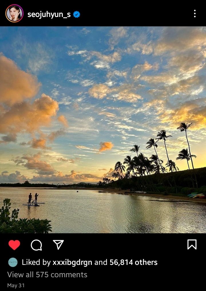 blinkminuswan's tweet photo. GD liked Seohyun's post on IG 👀 Don't know if recent lang yung like, nung May 31 pa yung post 😆 #soshibang crumbs https://t.co/lCLuUFT4qF