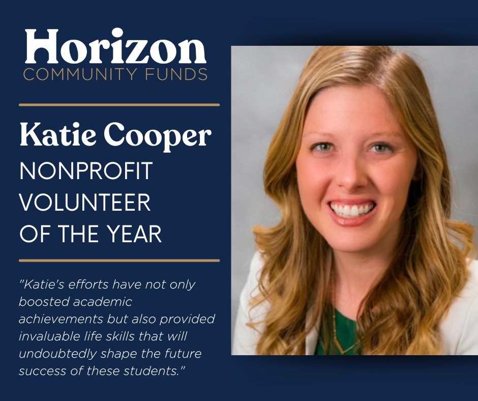 Horizon Community Funds (@horizoncfnky) on Twitter photo Horizon Nonprofit Awards Spotlight: Katie Cooper has volunteered with <a href="/AdoptAClass/">Adopt A Class</a> for 10 years. She facilitates monthly lessons and field trips for her students centered around business acumen topics. Join us on 9/25 to celebrate our awardees! Learn more t.ly/F3zWE Horizon Nonprofit Awards Spotlight: Katie Cooper has volunteered with <a href="/AdoptAClass/">Adopt A Class</a> for 10 years. She facilitates monthly lessons and field trips for her students centered around business acumen topics. Join us on 9/25 to celebrate our awardees! Learn more t.ly/F3zWE