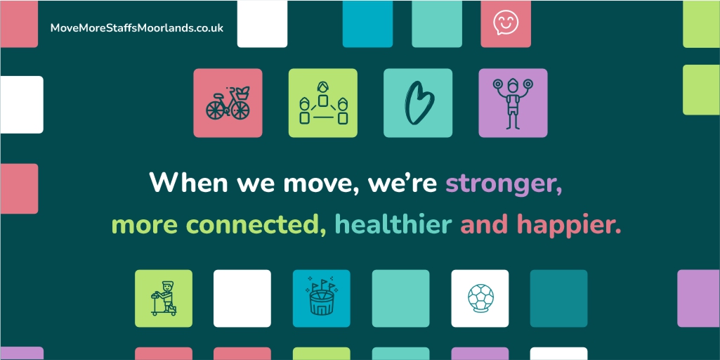 Join the movement for movement so that together, we can create a Healthier and Happier Staffordshire Moorlands 🫶😊
When we move, we’re stronger, more connected, healthier and happier 💪🤝🫶😊

#MoveMoreStaffsMoorlands
Find out more 👇
movemorestaffsmoorlands.co.uk